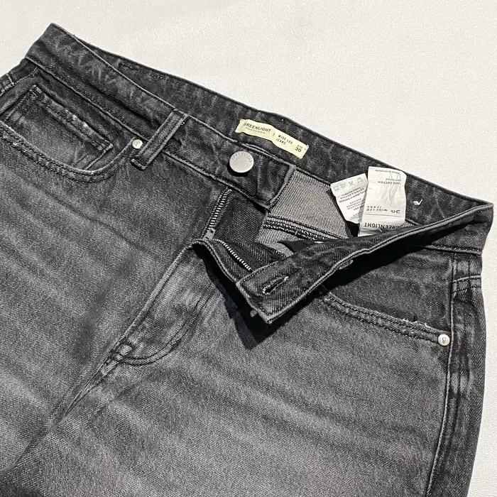 Jean noir à jambes larges pour hommes