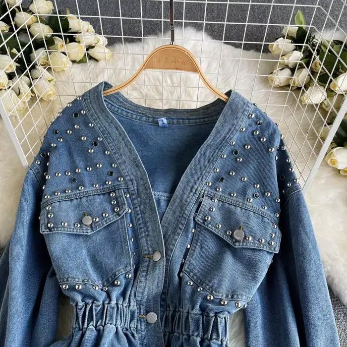 Veste en jean inspirée du design pour femme