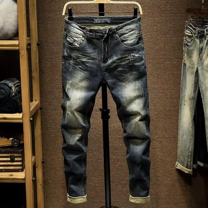 Jean Slim en Denim Rétro pour Homme