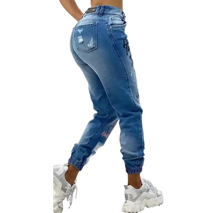 Jean Décontracté avec Monogramme pour Femme