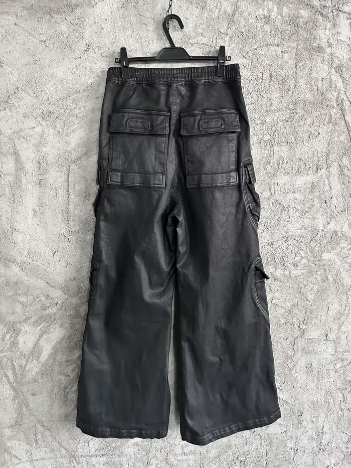 Owen Seak hommes huile cire jean surdimensionné Denim gothique
