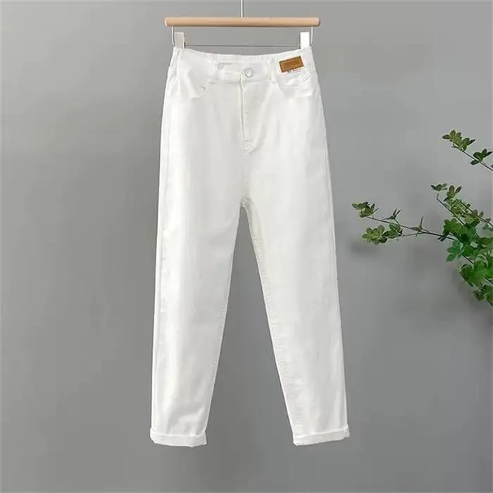 Pantalon en Denim taille haute coréen pour femme