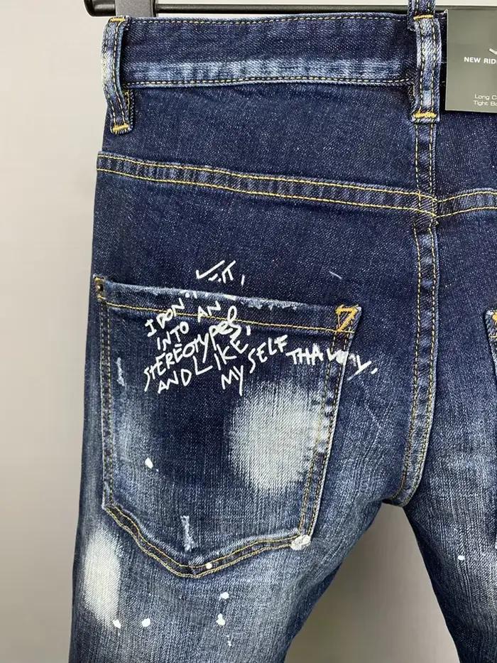 Pantalon jeans homme ICON style moto crayon ajusté mince bouton volant occassions voyages printemps