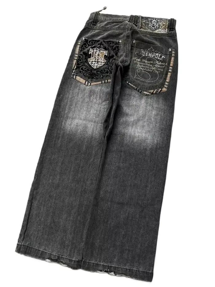 Jeans oversize gothiques 2K unisexe