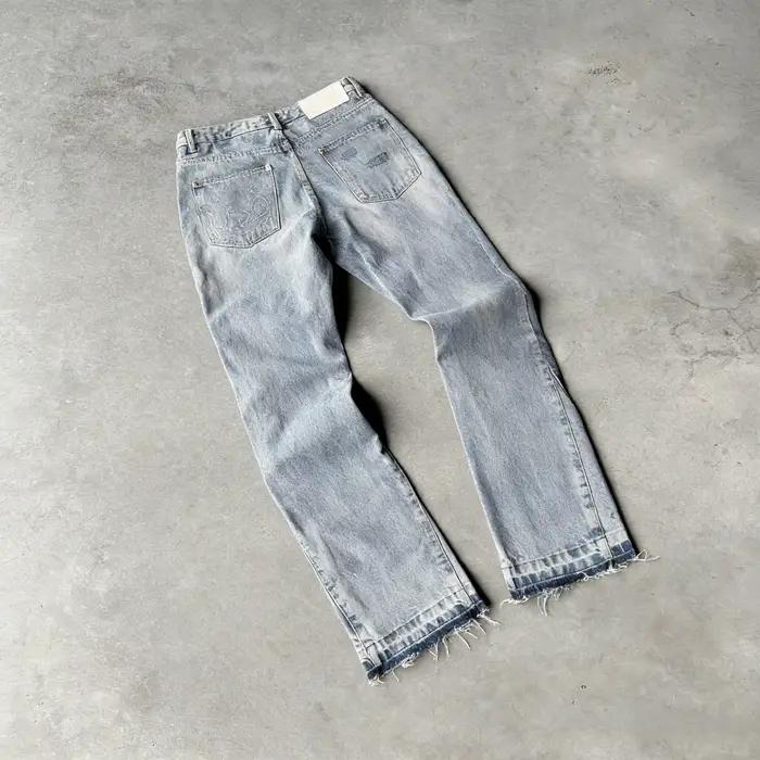 Jean slim tendance rétro américaine Y2K pour hommes et femmes