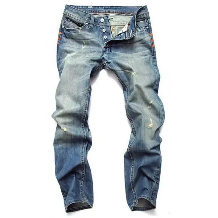 Jean Slim Vintage à Jambes Droites pour Homme