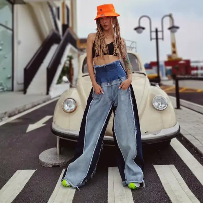 Jean taille haute pour femmes