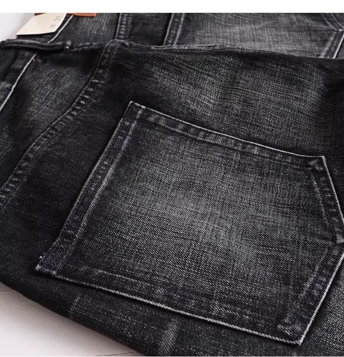 Jean droit en Denim à lisière lourde
