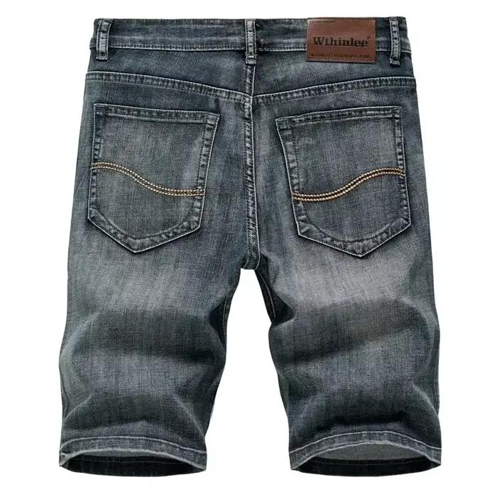 Shorts en jean pour homme été 2026 - Coupe slim droite, extensible, décontractée et élégante pour différentes occasions sociales et décontractées