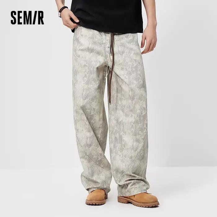 Jean Homme Semir Camouflage 2026 Imprimé Coupe 3D Ample Style Urbain Décontracté Quotidien Doux Confortable Tendance