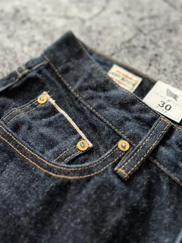 Jean en denim droit slim rétro américain pour homme