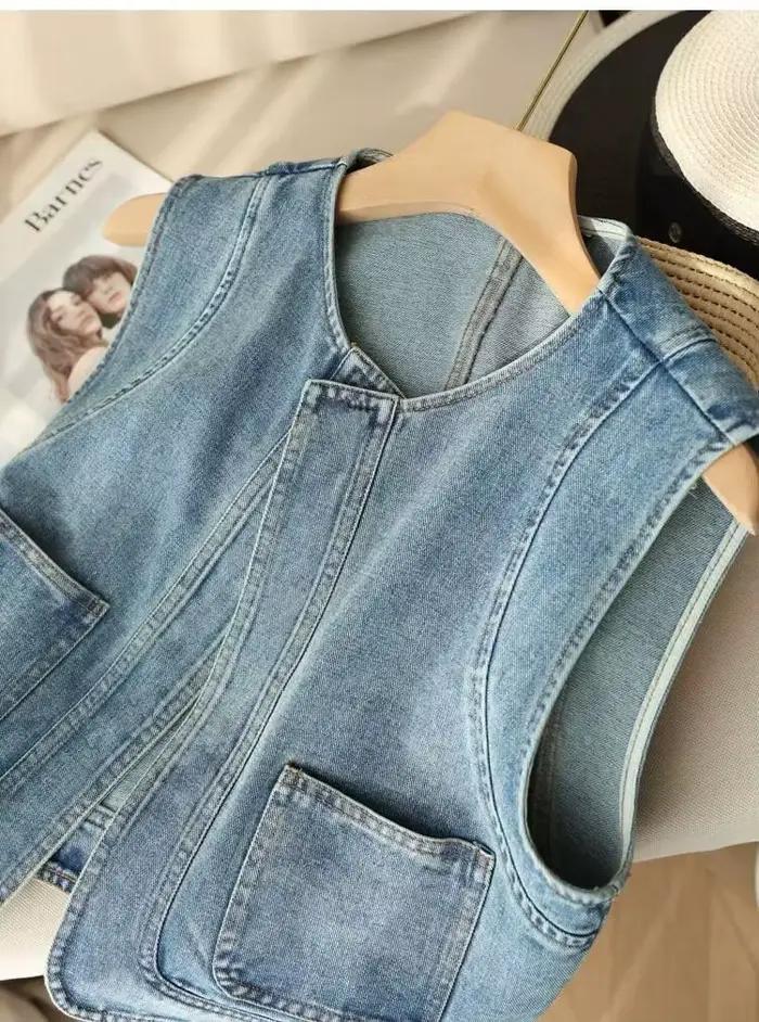 Gilet en jean pour femme