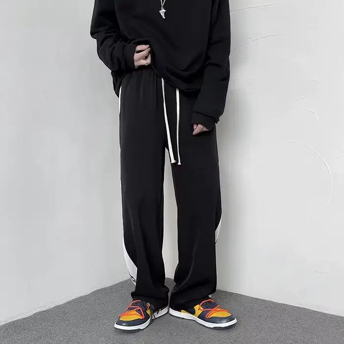 Pantalon Homme Nouvelle Collection Tendance Estivale Confortable Légère Coupe Droite Polyvalente Polyester Blanc Bleu Ciel Occasions Quotidiennes