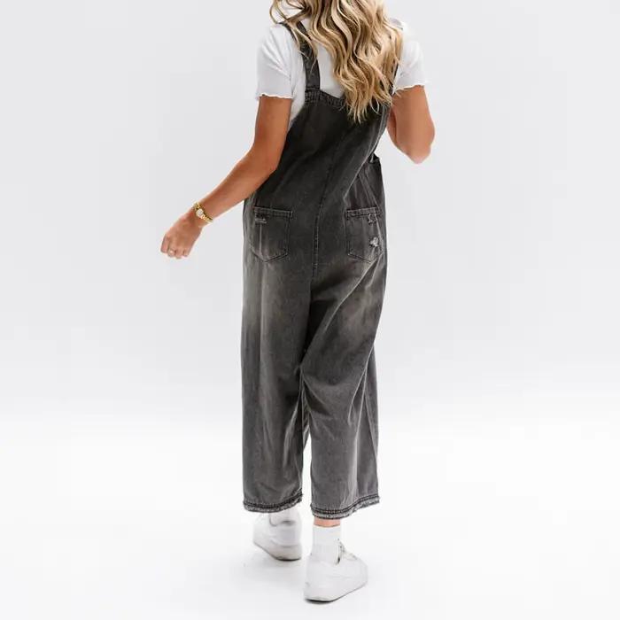 Salopette en jean baril pour femme