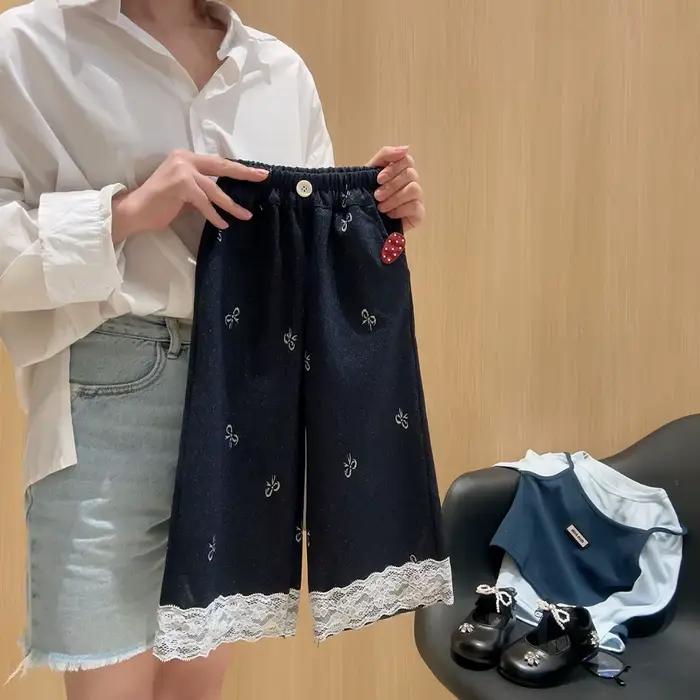 Pantalons en jean bleu mignon pour filles confortables et élégants pour usage quotidien occasions spéciales enfants 4 6 ans
