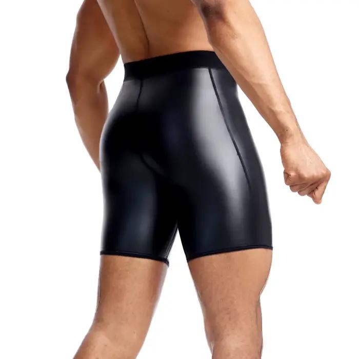 Pantalon en Faux Cuir à Taille artificiel astique pour Homme