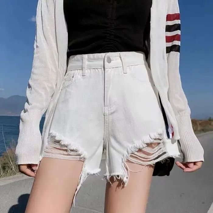 Shorts en jean extensibles tendance pour femme