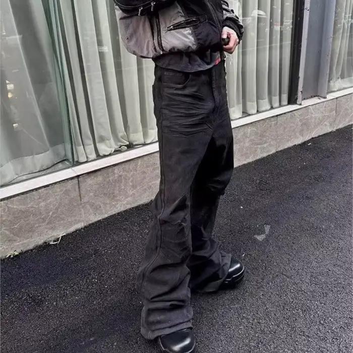 Jean Y2K délavé, style gothique vintage