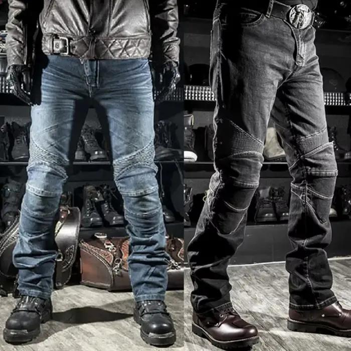Jean de Moto MOTOJSMT avec Protections Genoux et Hanches Pantalon de Motocross Anti-Chute pour Homme Occasions Extérieures