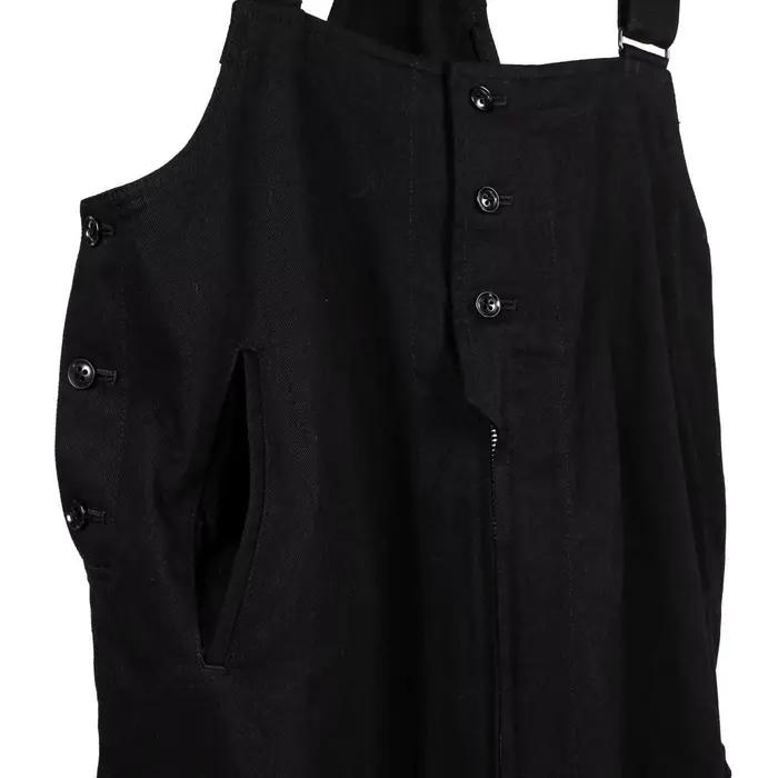 33/5000 TOP-YAMAMOTO design original salopette ample noir foncé pour hommes et pantalons décontractés en laine