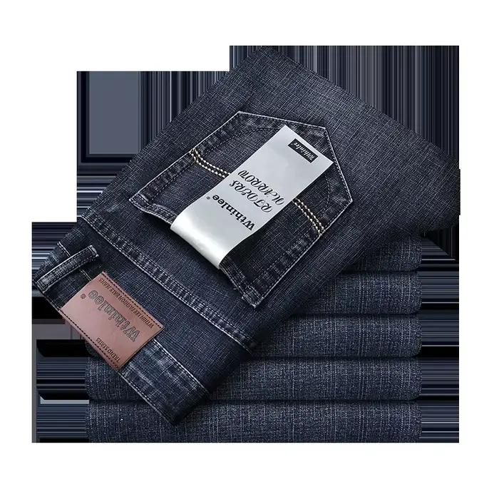 Nouveau droit hommes mode gris noir bleu jean
