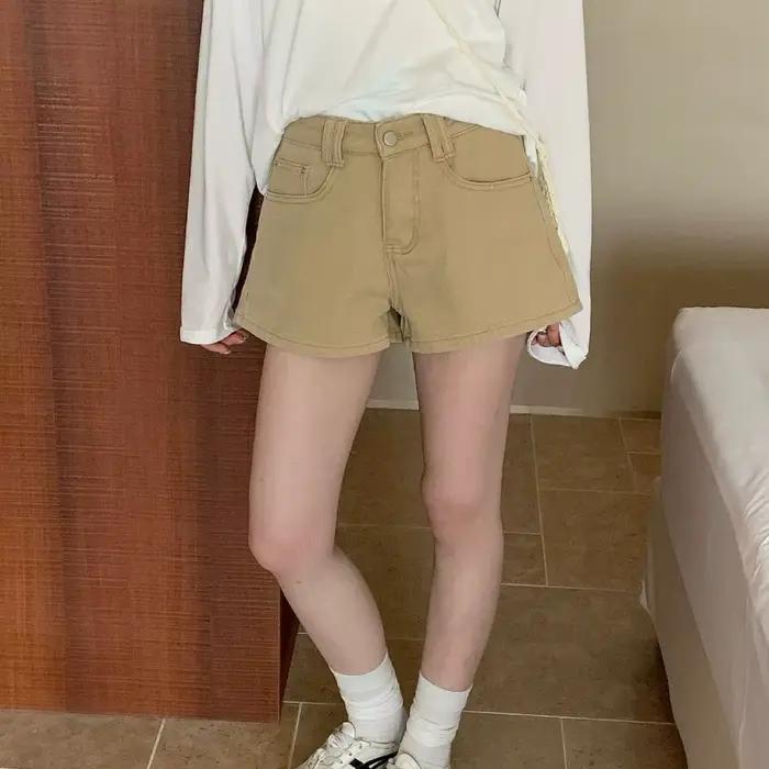 Shorts en jean blanc pour femme