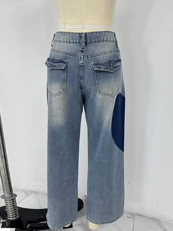 Harajuku coeur Y2K Baggy jean mode femmes