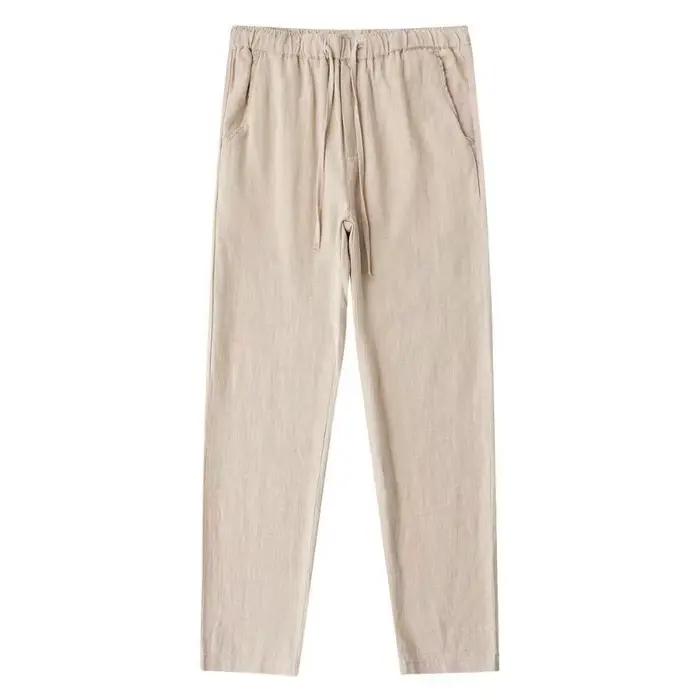 Pantalon en coton et lin pour homme