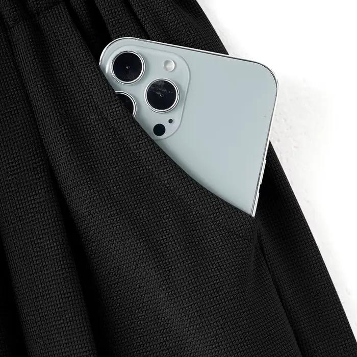 Pantalon décontracté noir coupe droite taille haute ample pour femme 2026 – Tendance été