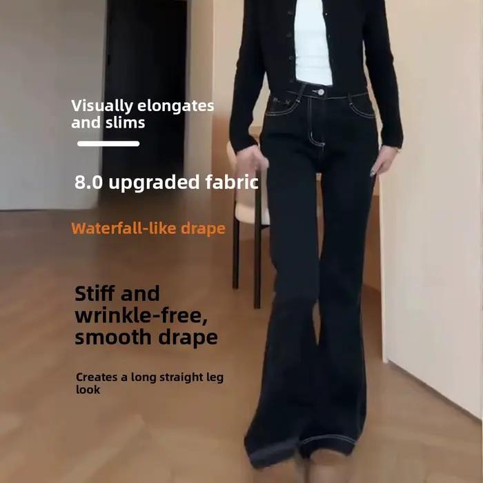 Jean évasé taille haute pour femme