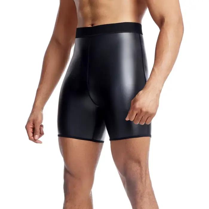 Pantalon en Faux Cuir à Taille artificiel astique pour Homme
