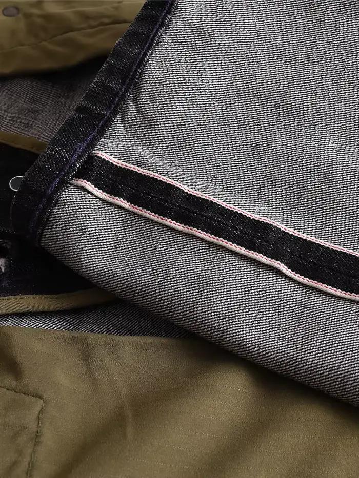 Jean droit en Denim à lisière lourde