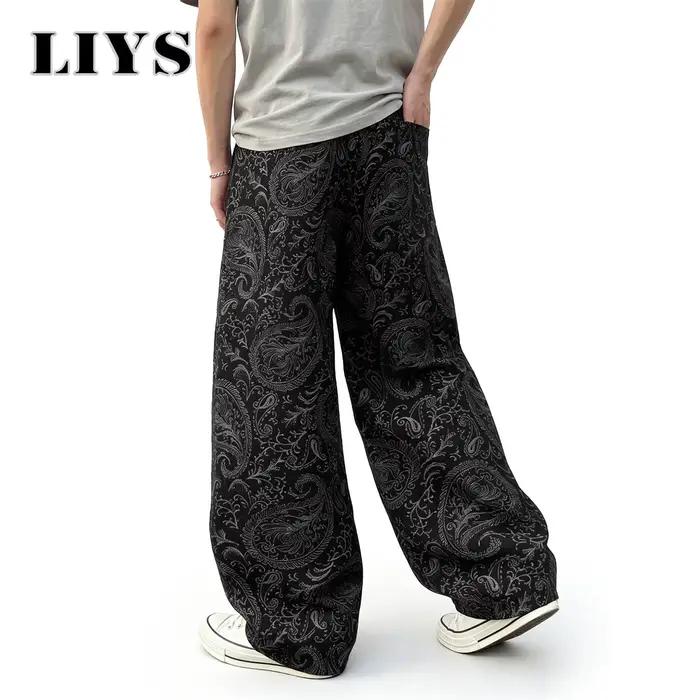 Jeans décontractés amples et droits pour hommes LIYS