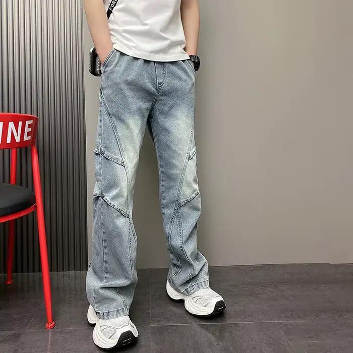 Pantalon ample coréen Haren à jambe droite
