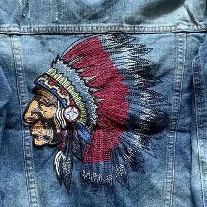 Vestes en jean brodées pour hommes