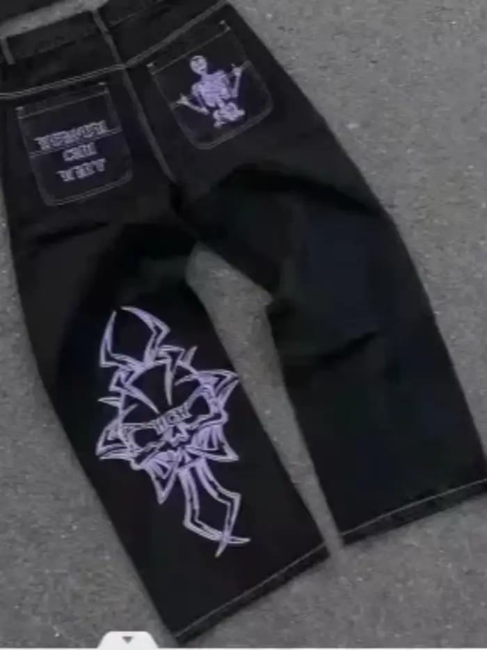 Jean Cargo Harajuku Vintage Gothique Punk Gris Foncé Boucles Métalliques Chaînes Multi-Poches Sangle Réglable Y2K Nouveau Pour Hommes Occasions Spéciales