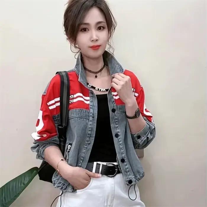 Veste en jean femme 2025 printemps automne nouvelle mode européenne manteau de Cowboy
