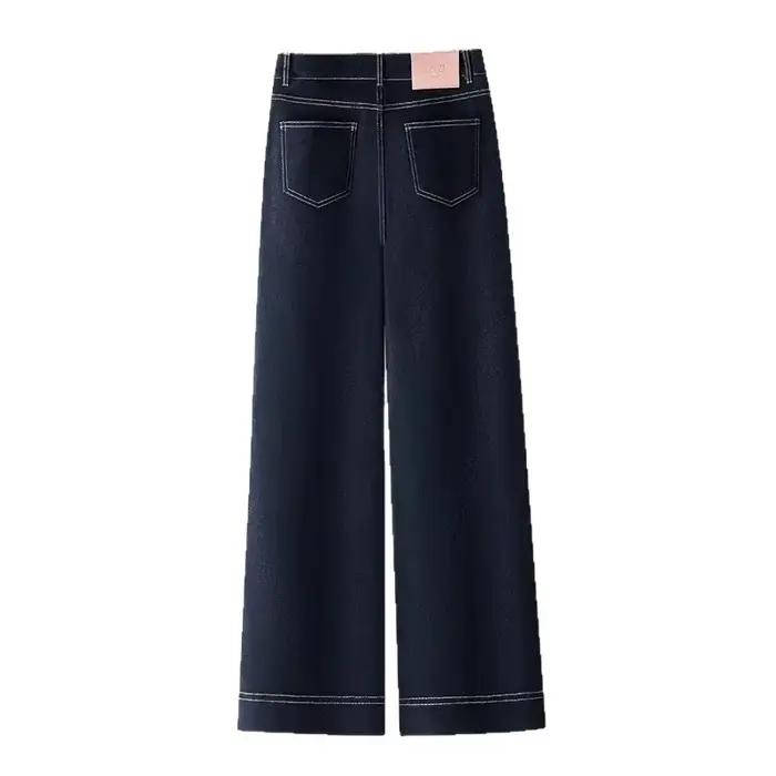 Jean large en denim pour femme