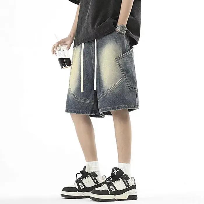 Short en Denim bleu de rue pour hommes