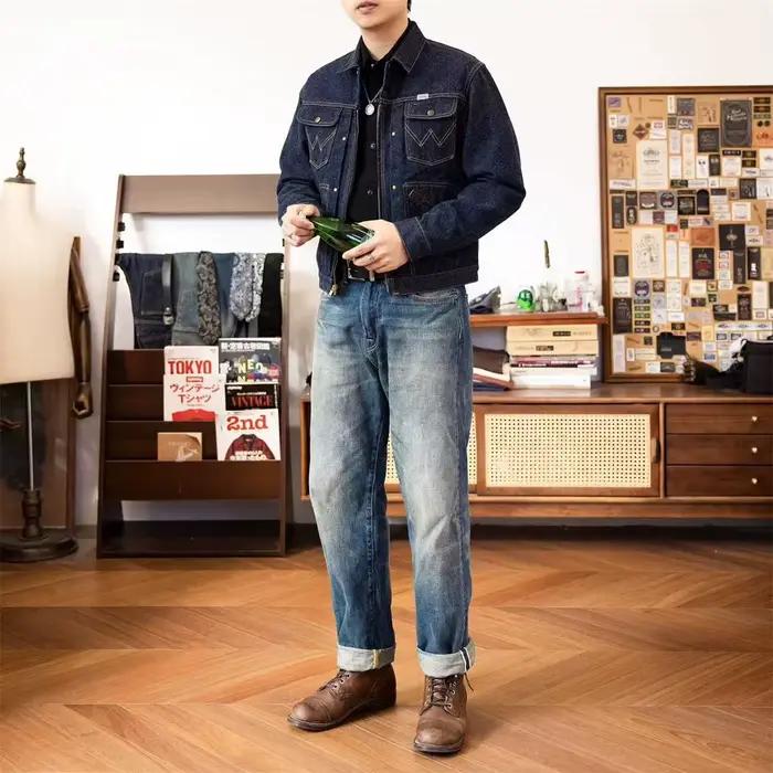 Veste en jean Red Tornado années 1960 coupe boxy poches de poitrine et latérales veste homme four seasons denim selvedge 100% coton robuste et durable à offrir