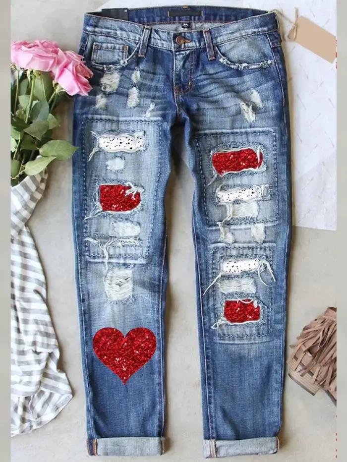 Jean en denim pour femme