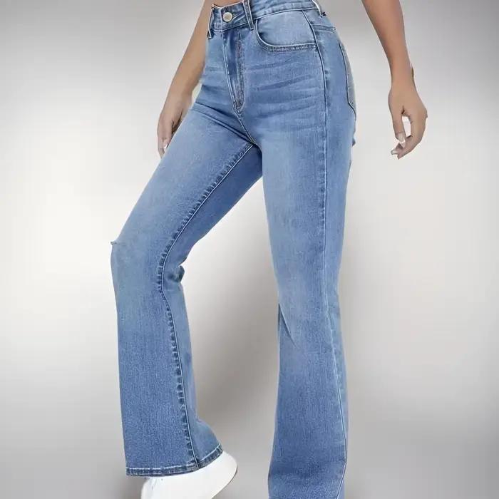 Nouveaux jeans chauds pour femmes minceur style européen et américain décontracté polyvalent taille haute pantalon en