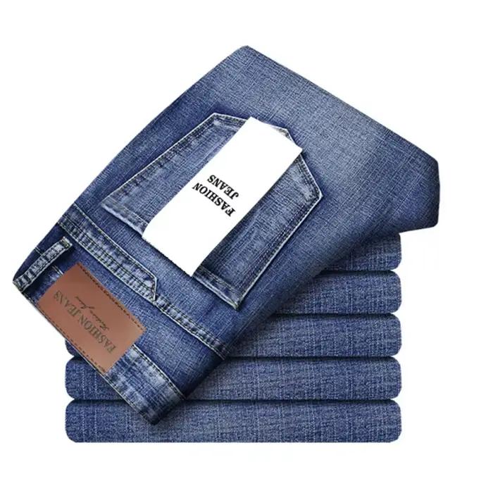 Wthinlee 8 modèles printemps automne affaires jean hommes décontracté droit Stretch mode classique travail Denim pantalon marque vêtements