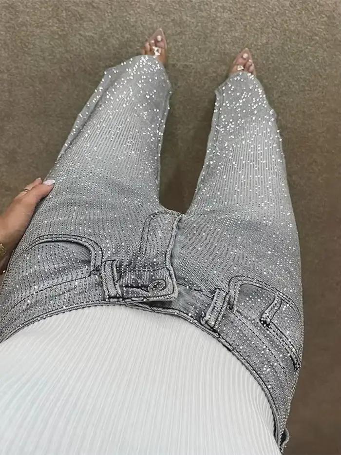 Pantalon en jean Y2K pour femme