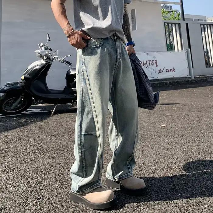 Jean Baggy lanterne à jambes larges pour hommes