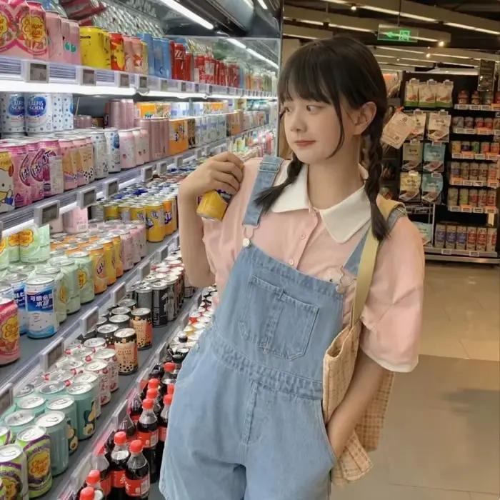Salopette en jean pour femme