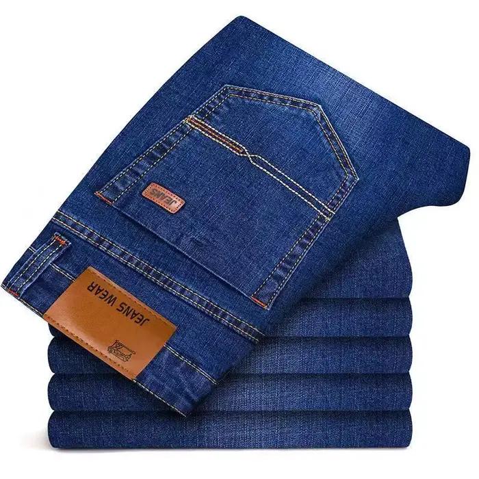 Pantalon en jean droit souple pour homme