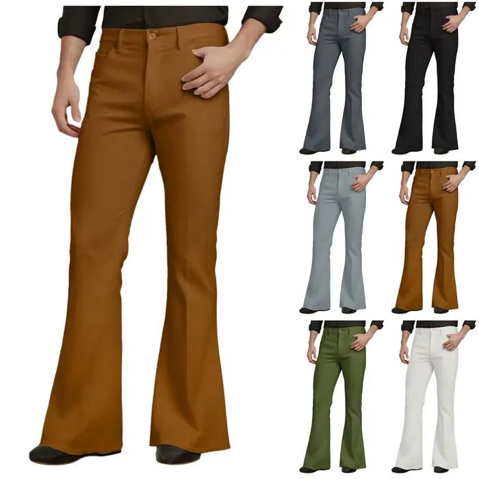 Pantalon évasé Vintage pour hommes
