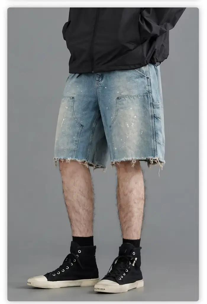 Shorts en jean délavé tendance pour homme – Nouveauté été