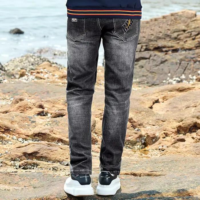 1New hommes hiver jean Bruce & Shark jambe droite gris